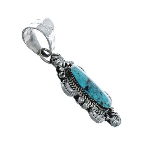 Turquoise Authentic Sterling Silver Navajo Pendant JX131180